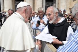 Brother David Steindl Rast with Pope FRancis
